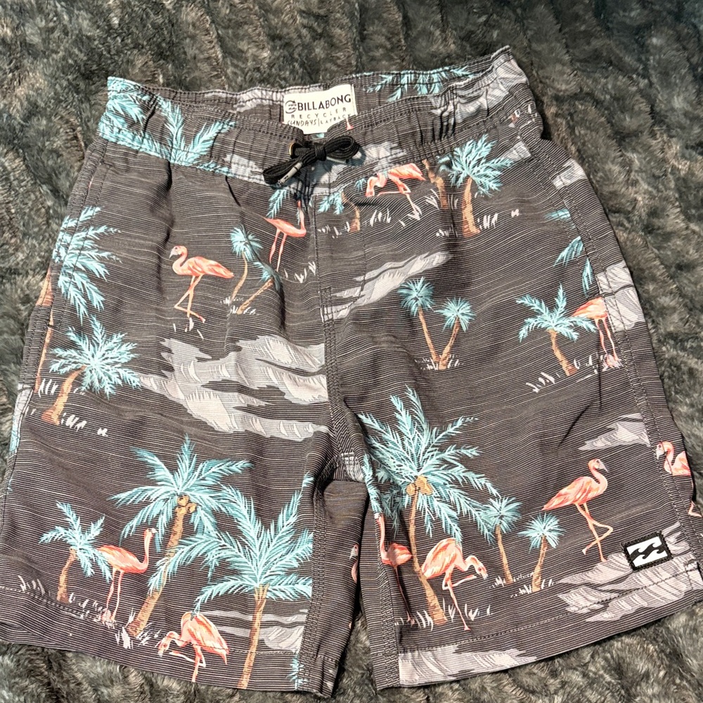 Billabong Boy’s Black Tropical Flamingo Swim Shorts